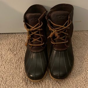 Real Brown Sperry Leather Duck Boots